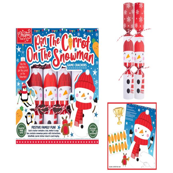 Pin The Carrot On The Snowman - Game Crackers